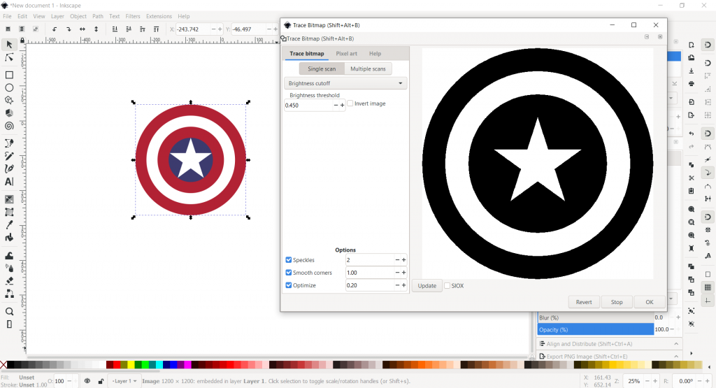Inkscape tracing